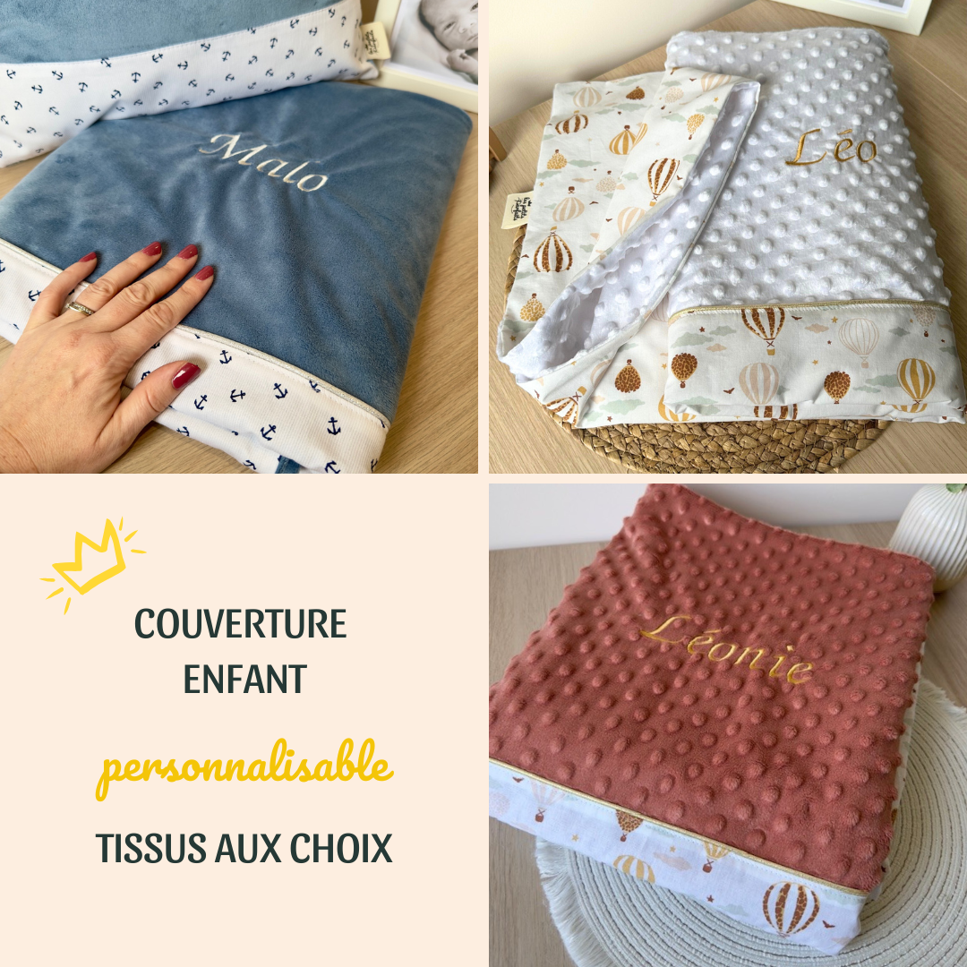 Couverture pour enfant personnalisée