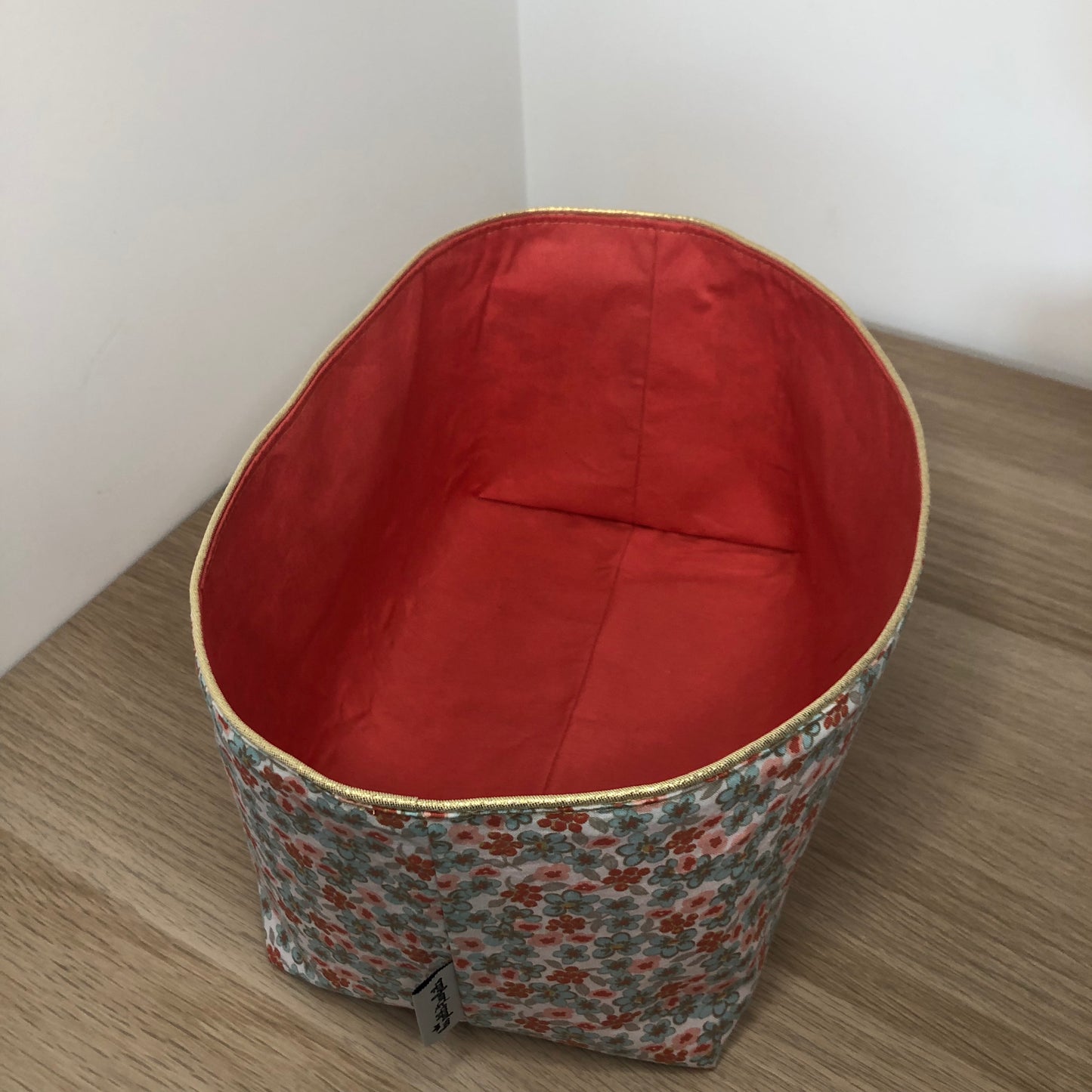 Panière à couches Thème fleuri rose et menthe