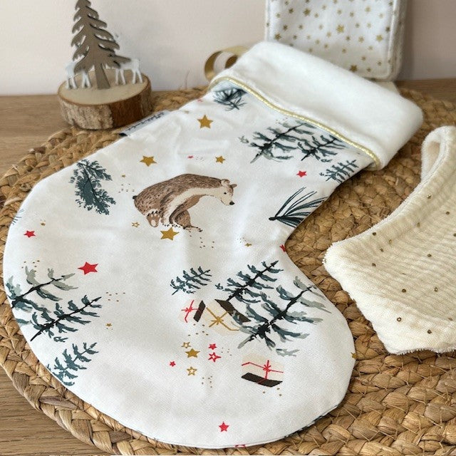Coffret Noël à composer - Ours et forêt enneigée