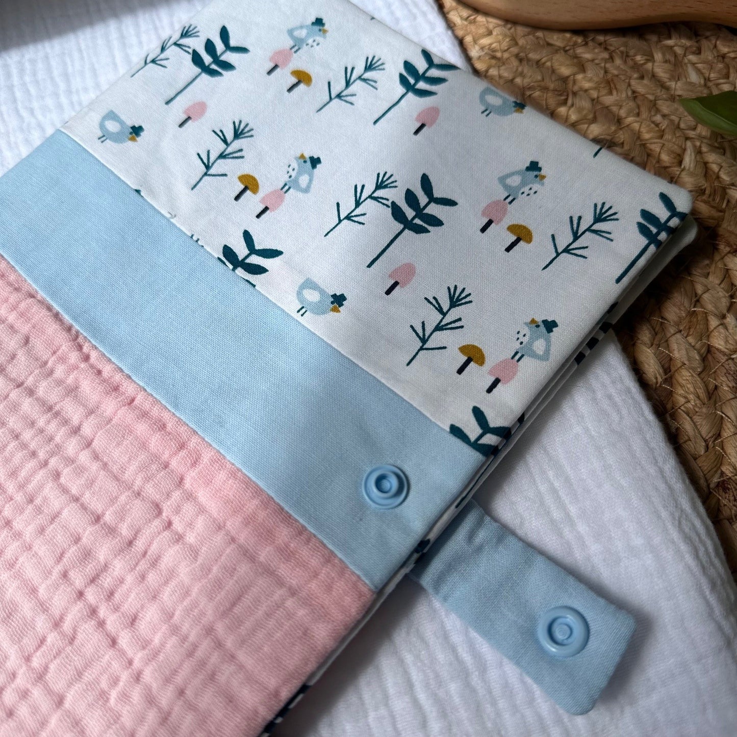 Protège carnet de santé thème oiseaux (avec prénom)
