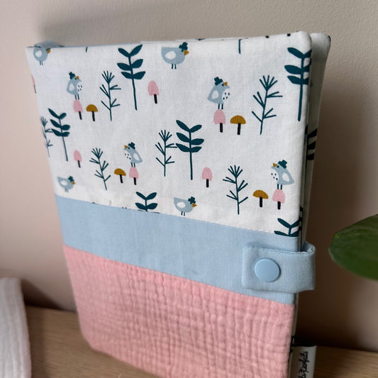 Protège carnet de santé thème oiseaux (avec prénom)