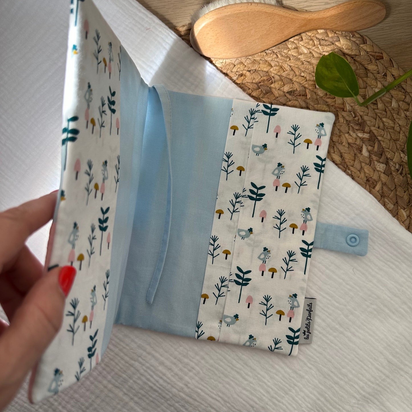 Protège carnet de santé thème oiseaux (avec prénom)