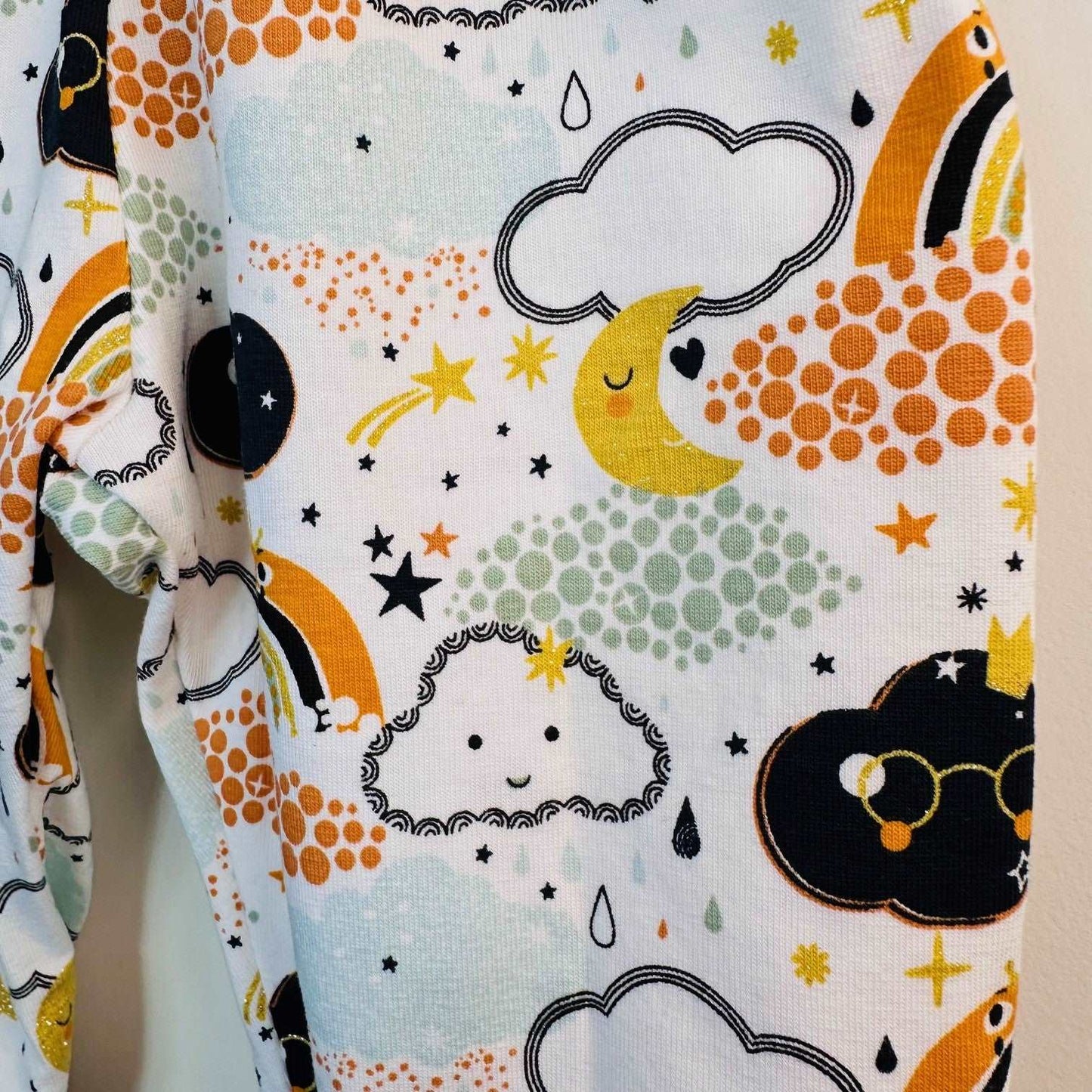 Sarouel motif nuages camel