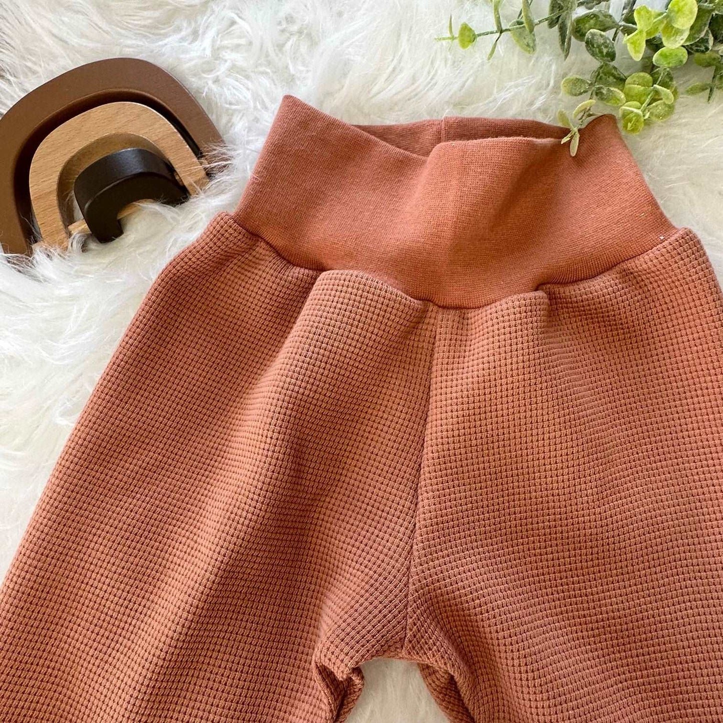 Sarouel jersey nid d'abeille coloris Cassonade