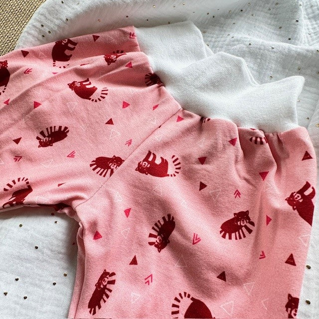 Sarouel rose motif pandas