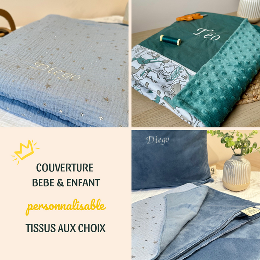 Couverture personnalisée pour bébé et enfant - Douce et unique