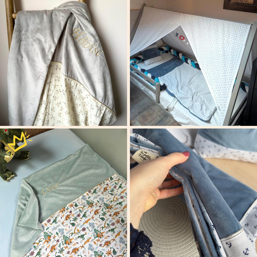 Couverture personnalisée enfant avec prénom (Modèle Enfant)