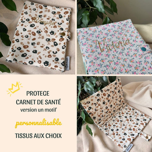 Protège carnet de santé personnalisé pour bébé et enfant créé par Les Petits Parfaits