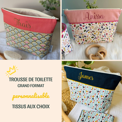 Trousse de toilette personnalisée avec prénom pour bébé et enfant Les Petits parfaits