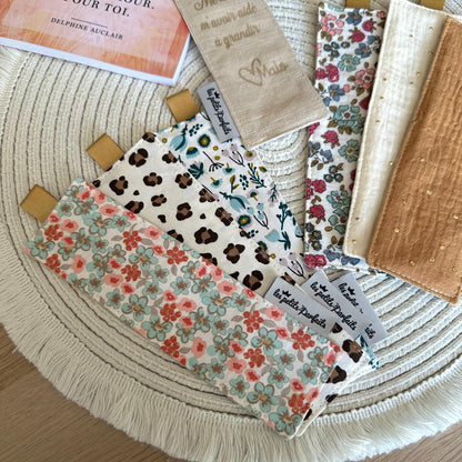 Marque-page personnalisé en tissu I Cadeau maîtresse, maman, mamie