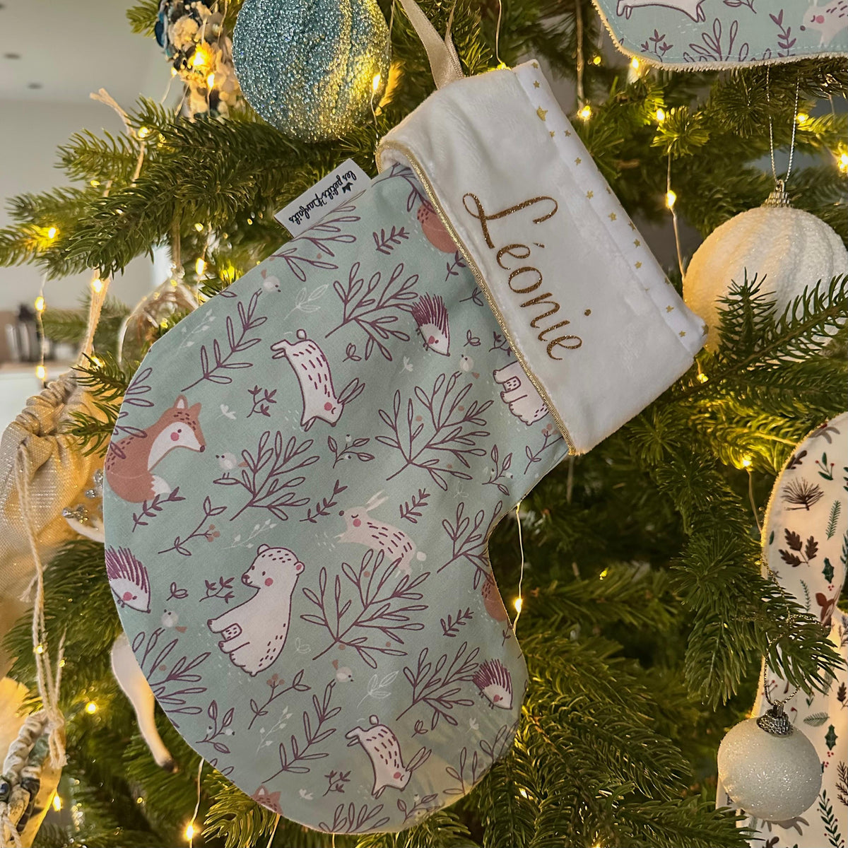 Chaussette de Noël personnalisée avec prénom