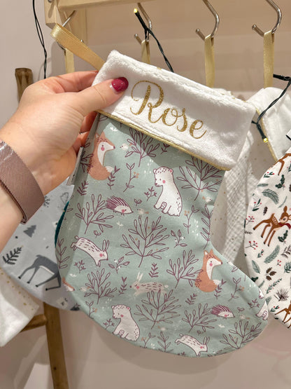 Chaussette de Noël personnalisée avec prénom