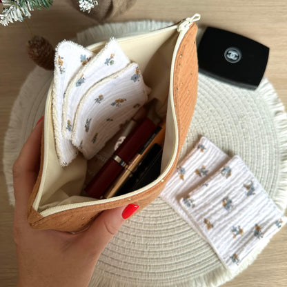 Trousse de toilette Thème double gaze - petit format (avec prénom)