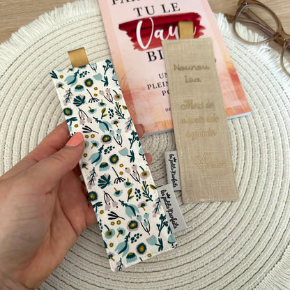 Marque-page en tissu prêt à offrir I Cadeau maîtresse, maman, mamie