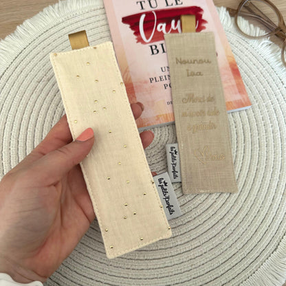Marque-page en tissu prêt à offrir I Cadeau maîtresse, maman, mamie