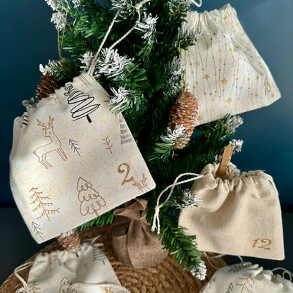 Calendrier de l’Avent en tissu personnalisé