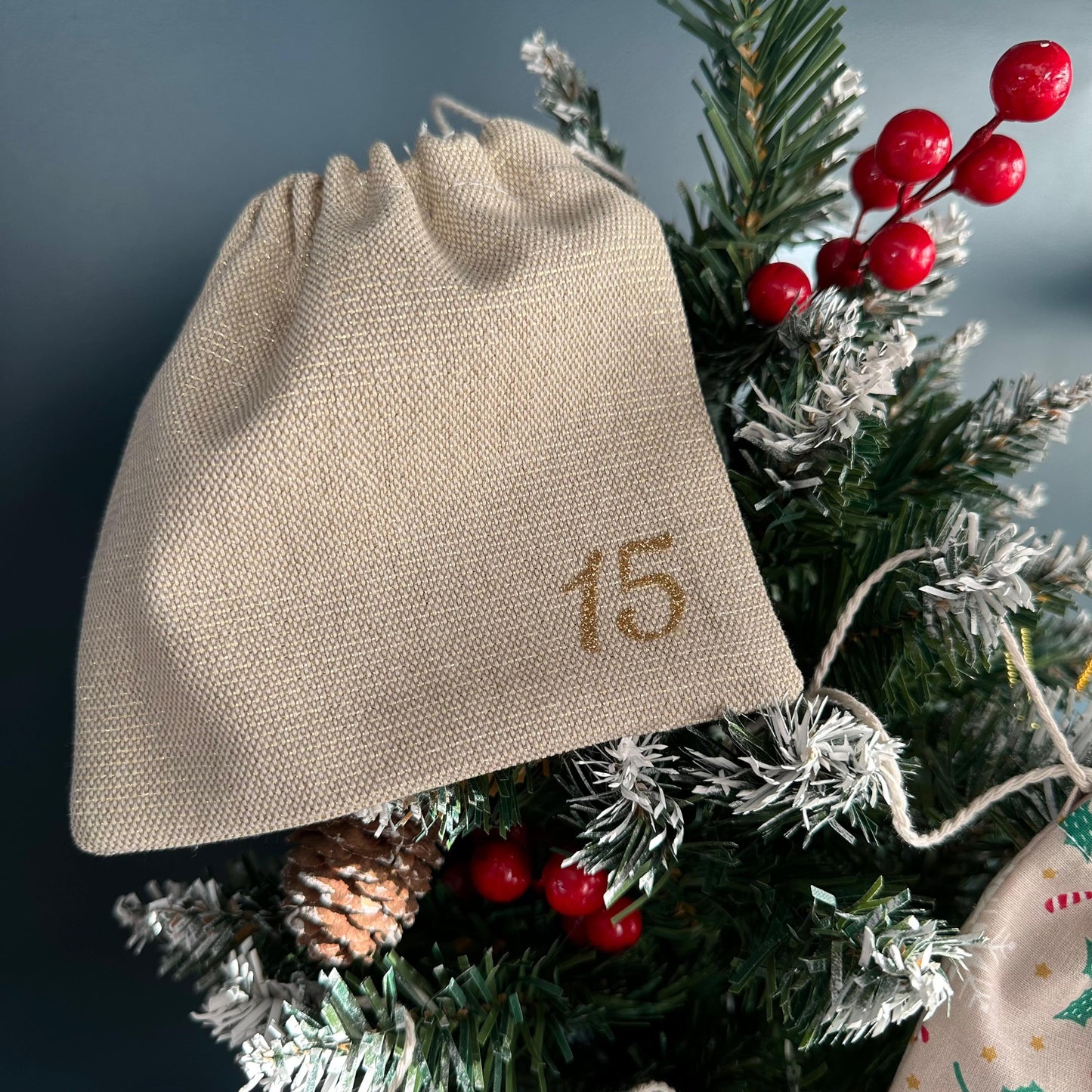 Calendrier de l’Avent en tissu personnalisé