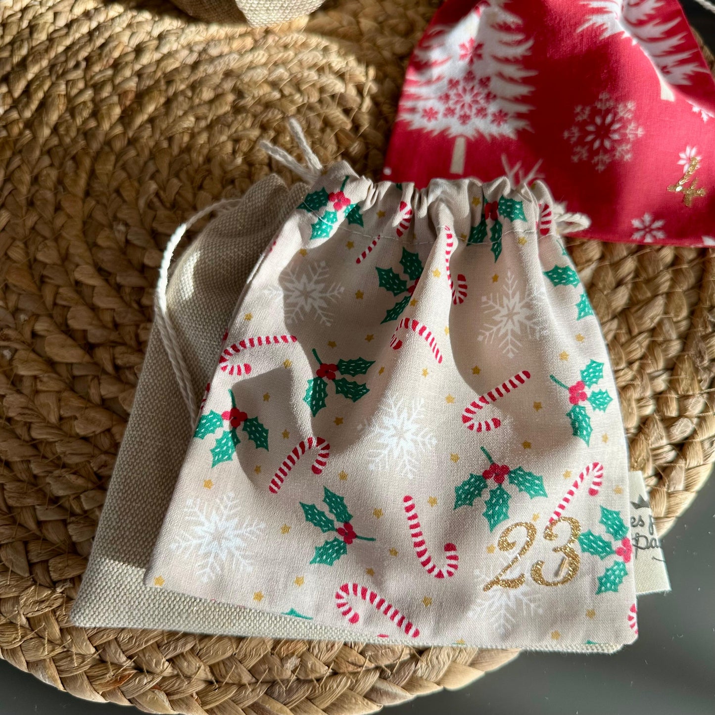 Calendrier de l’Avent en tissu personnalisé