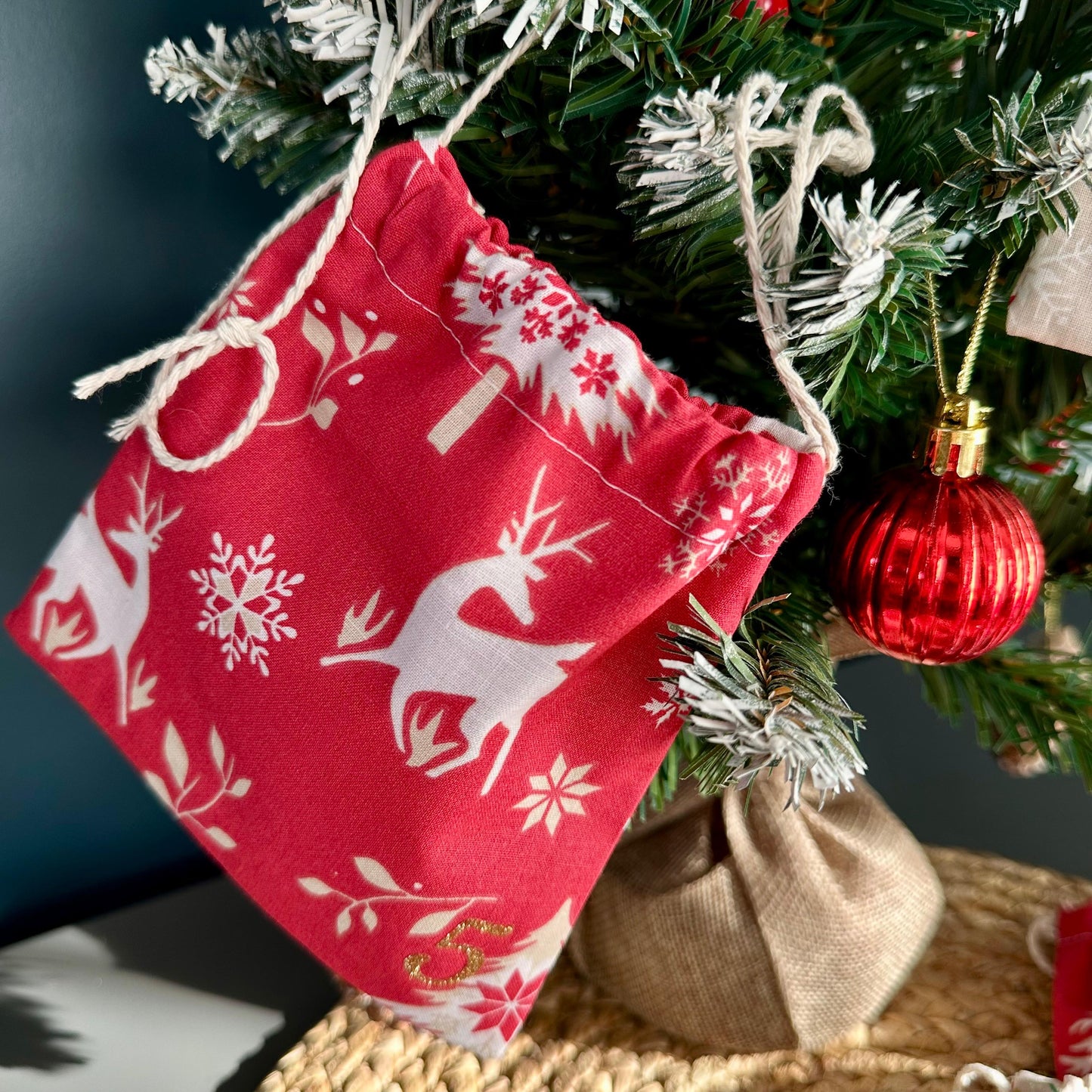 Calendrier de l’Avent en tissu personnalisé