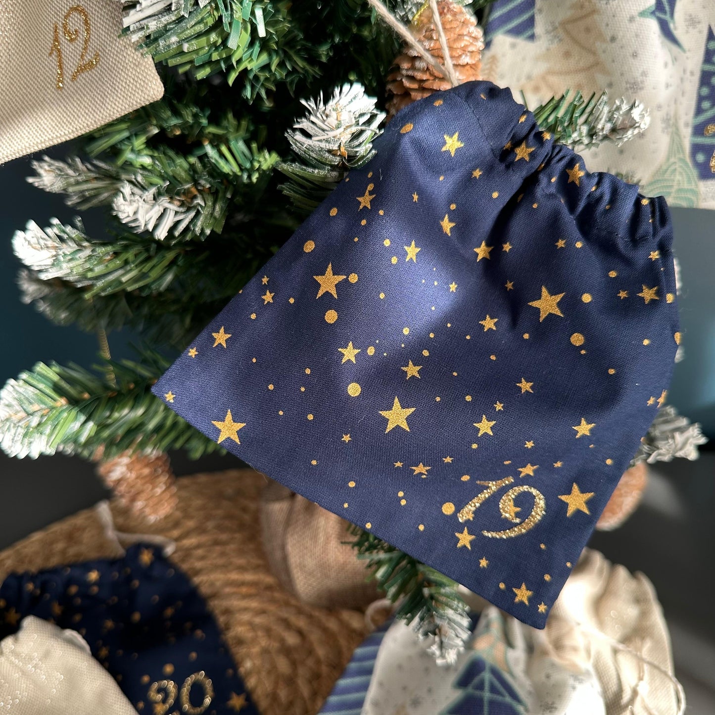 Calendrier de l’Avent en tissu personnalisé