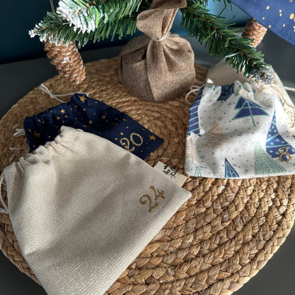 Calendrier de l’Avent en tissu personnalisé