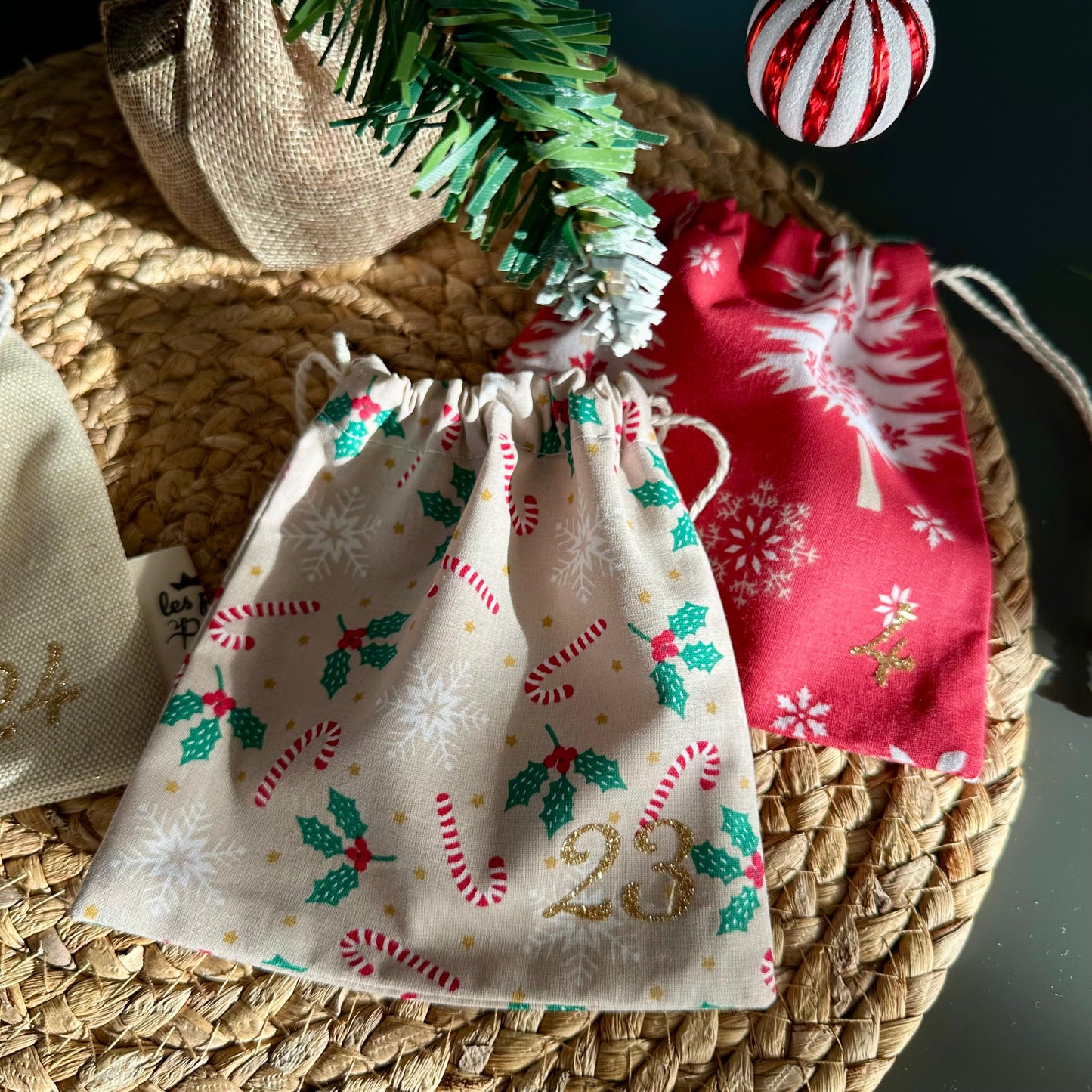 Calendrier de l’Avent en tissu personnalisé