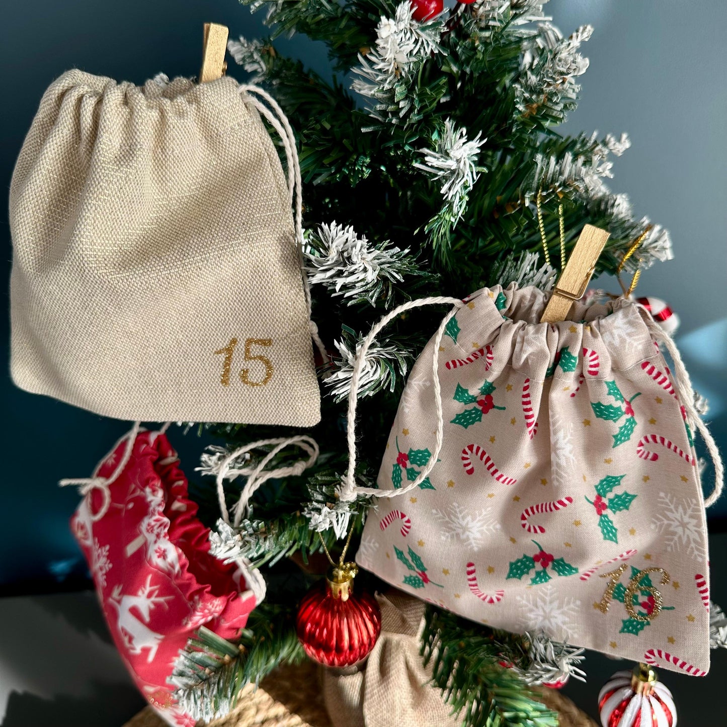 Calendrier de l’Avent en tissu personnalisé