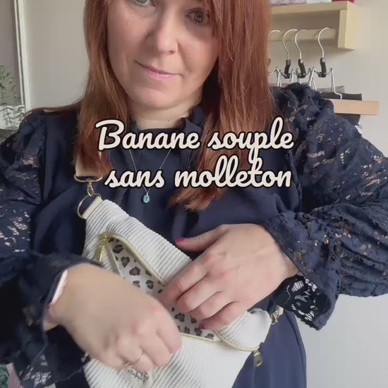 sac banane souple en velours cotelé, entièrement personnalisable