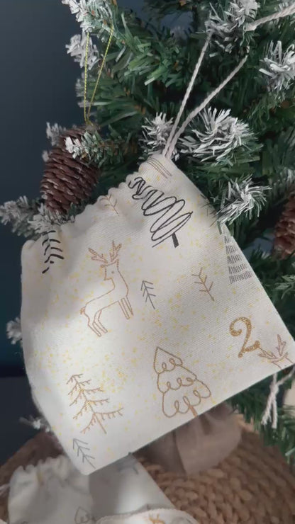 Calendrier de l’Avent en tissu personnalisé