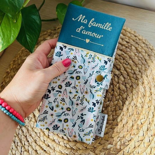 Protège livret de famille personnalisé - 2 bandeaux