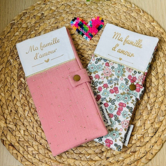 Protège livret de famille personnalisé - 2 bandeaux